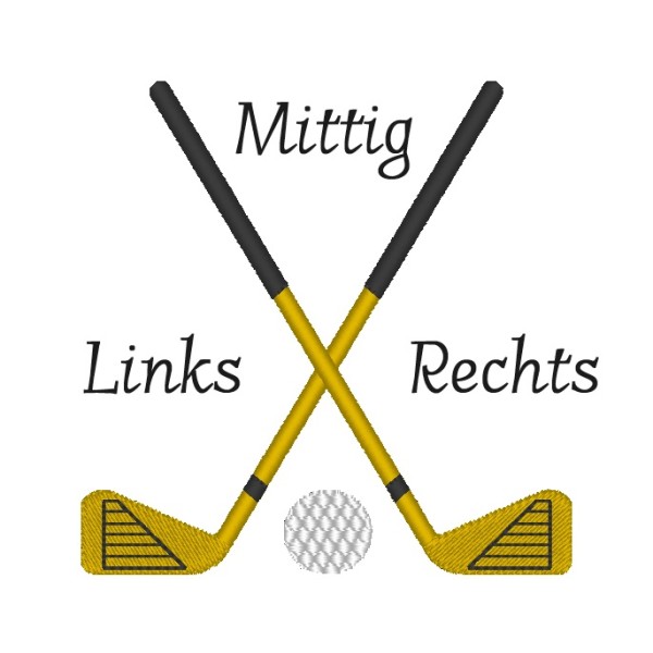 Golfschläger Position für Initiale